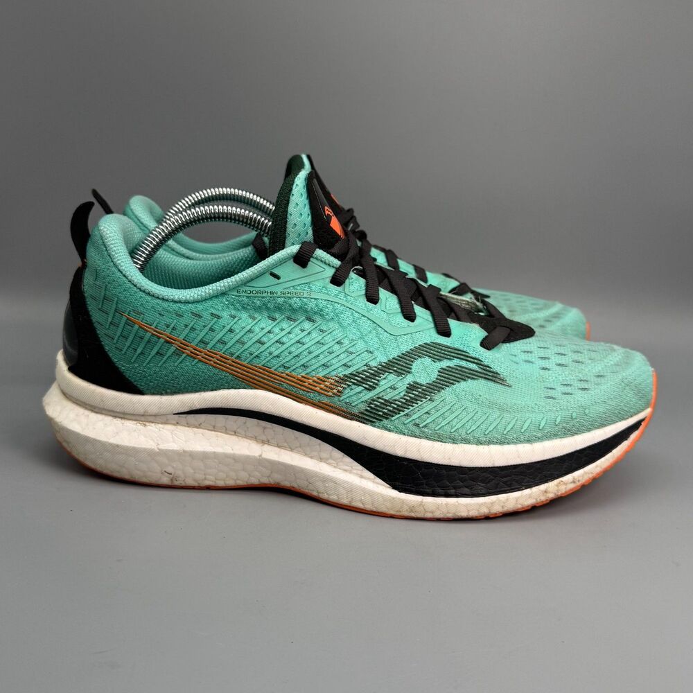 Saucony Endorphin Speed 2 Men's 9 Green Cool Mint Athletic Running Sneakers Shoe